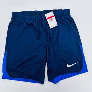 Nike DH9236 Dri-Fit Football Soccer Shorts Black Blue Large NWT